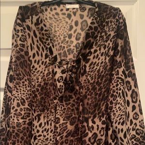 Animal print swimsuit coverup